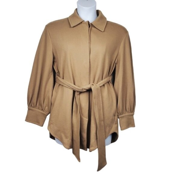 Banana Republic Factory Jackets & Blazers - Banana Republic Factory Womens Tan Twill Tie Waist Belted Jacket Size S NWT